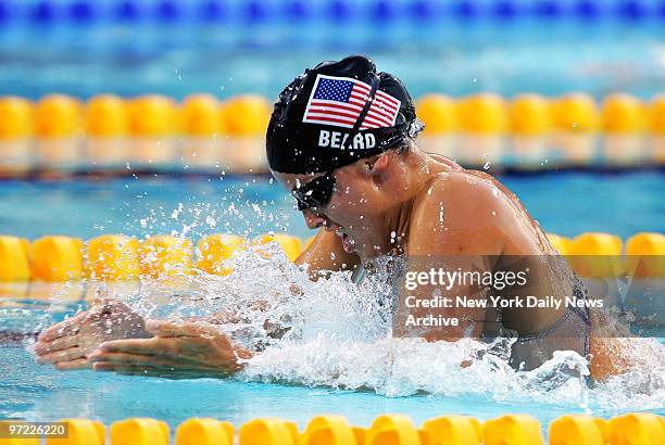 Amanda Beard of the U.S. Swims to a gold medal - the first in her brilliant career - in the women's 200-meter breaststroke at the 2004 Summer Olympic...