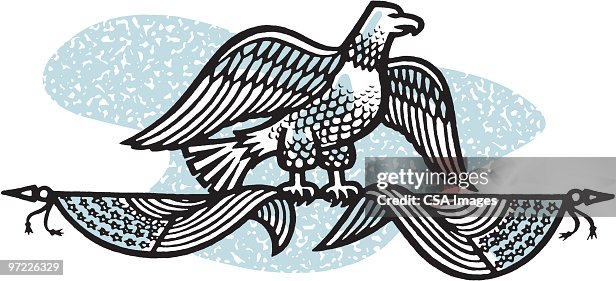 Eagle on Two Flags Eagle on Two Flags