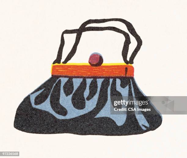 purse - vintage handbag stock illustrations