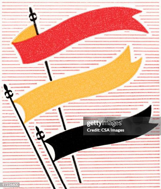 banner flags - pennant stock illustrations