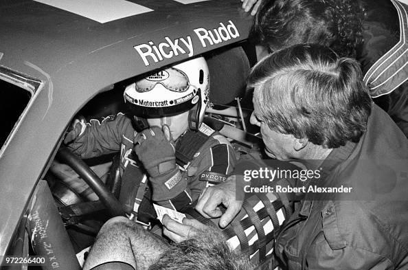 Nascar Driver Ricky Rudd NASCAR driver Ricky Rudd sits in his car in the speedway garage as he ...