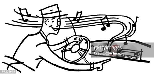 car radio - hi fi stock illustrations