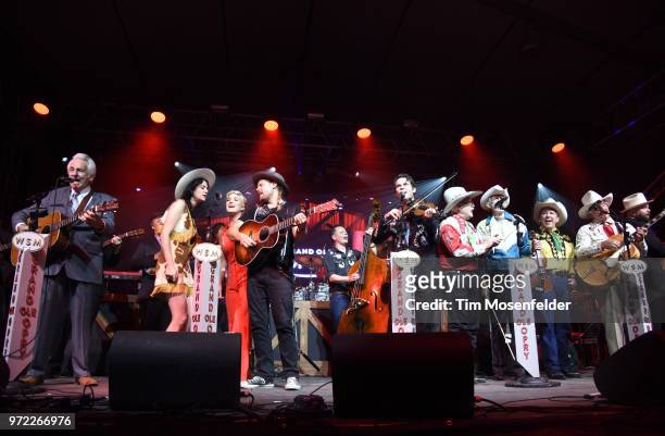 Del McCoury, Old Crow Medicine Show, Nikki Lane, Maggie Roses, Lanco, and Riders in the Sky perform during a Grand Ole Opry tribute at the 2018...