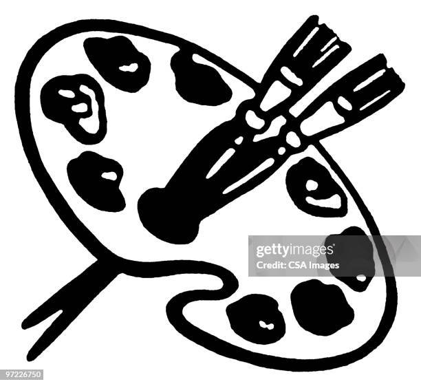 stockillustraties, clipart, cartoons en iconen met palette - palet