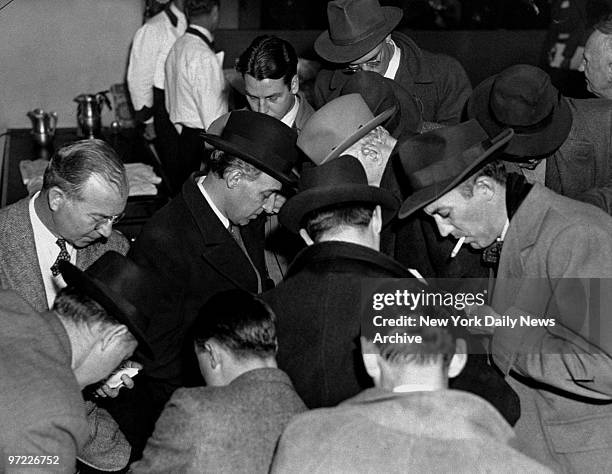 American ambassador to Russia, Laurence Steinhardt, on his return from Russia, speaks to reporters at LaGuardia Airport.
