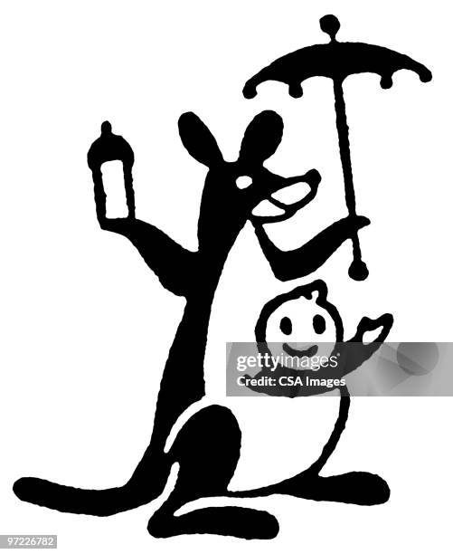 kangaroo - kangaroo stock illustrations