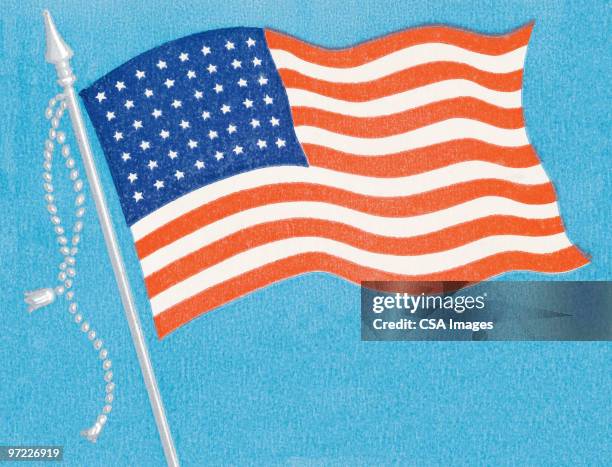 american flag - american flag illustration stock illustrations