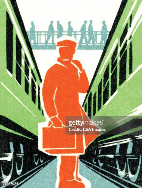 train - railway track stock illustrations