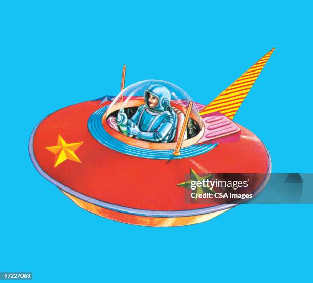 spaceship - ufo stock-grafiken, -clipart, -cartoons und -symbole