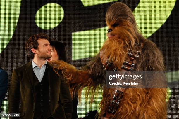 Alden Ehrenreich attends the premiere for 'Solo: A Star Wars Story' at Roppongi Hills on June 12, 2018 in Tokyo, Japan.