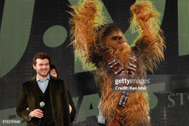 Alden Ehrenreich attends the premiere for 'Solo: A Star Wars Story' at Roppongi Hills on June 12, 2018 in Tokyo, Japan.