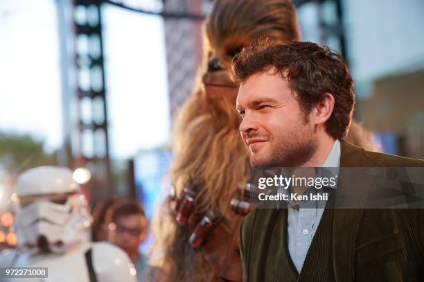 Alden Ehrenreich attends the premiere for 'Solo: A Star Wars Story' at Roppongi Hills on June 12, 2018 in Tokyo, Japan.