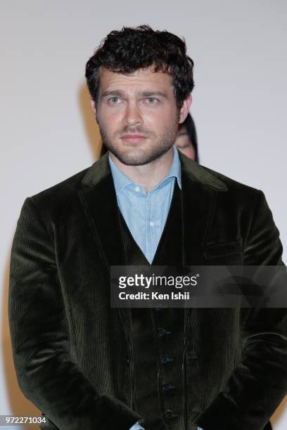 Alden Ehrenreich attends the premiere for 'Solo: A Star Wars Story' at Roppongi Hills on June 12, 2018 in Tokyo, Japan.