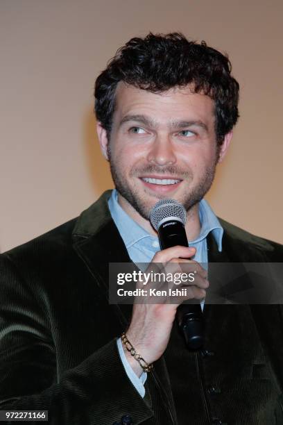 Alden Ehrenreich attends the premiere for 'Solo: A Star Wars Story' at Roppongi Hills on June 12, 2018 in Tokyo, Japan.