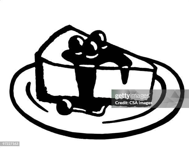 dessert - cheesecake stock illustrations