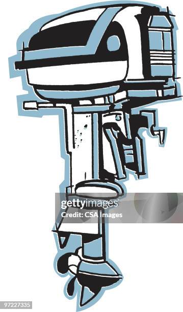 boat motor - outboard stock-grafiken, -clipart, -cartoons und -symbole