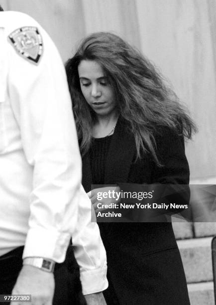 Amy Fisher leaves Nassau County Court after her bail hearing.