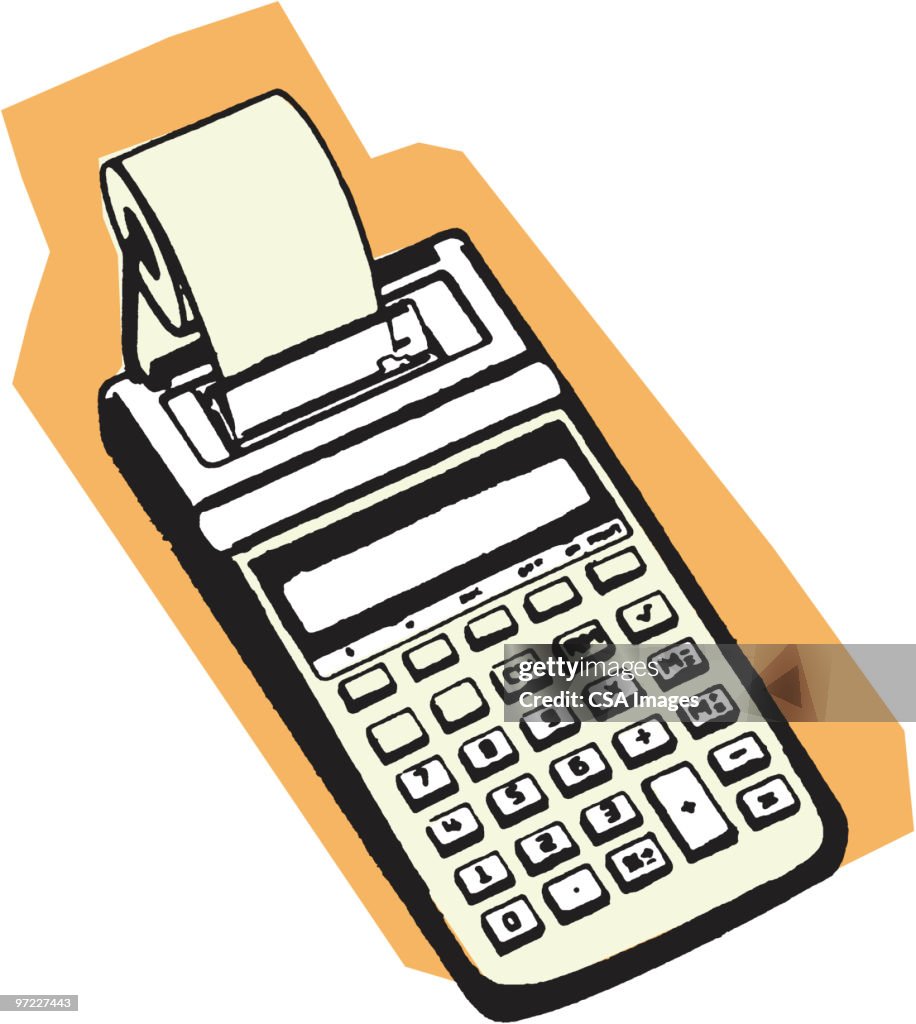 Adding Machine Digital Adding Machine High-Res Vector Graphic - Getty Images