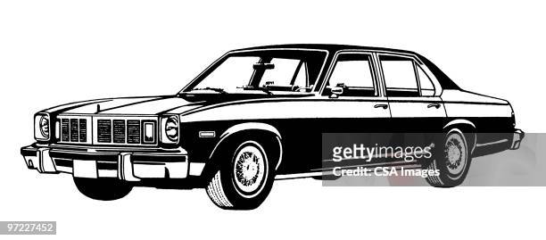 ilustraciones, imágenes clip art, dibujos animados e iconos de stock de car - sedan