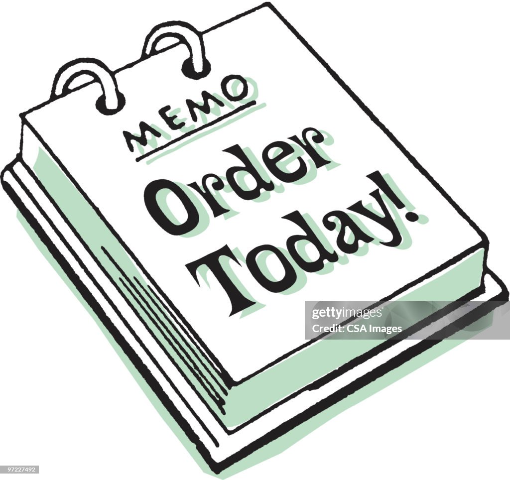 Memo Pad: Order Today!