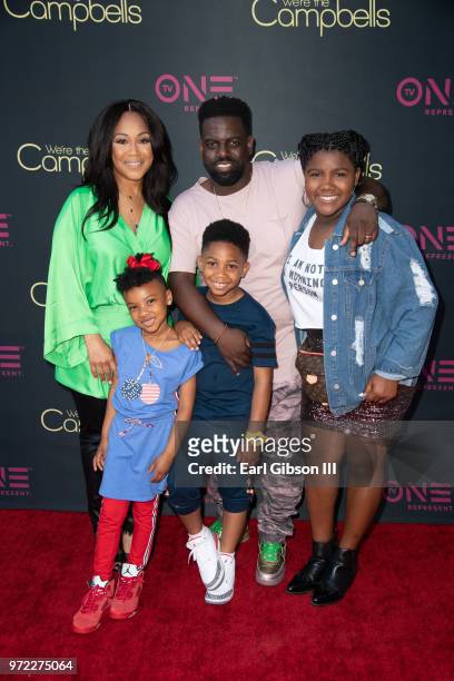 Erica Campbell, Warryn Campbell Zaya Monique Campbell, Warryn Campbell and Krista Nicole Campbell attend TV One's "We're The Campbells" Special...