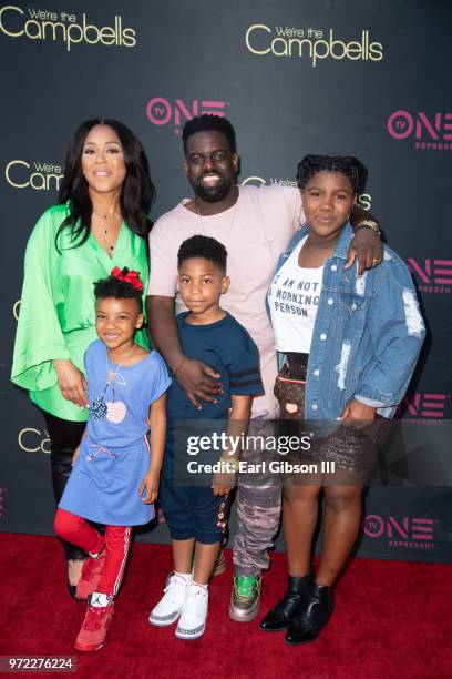 Erica Campbell, Warryn Campbell Zaya Monique Campbell, Warryn Campbell and Krista Nicole Campbell attend TV One's "We're The Campbells" Special...