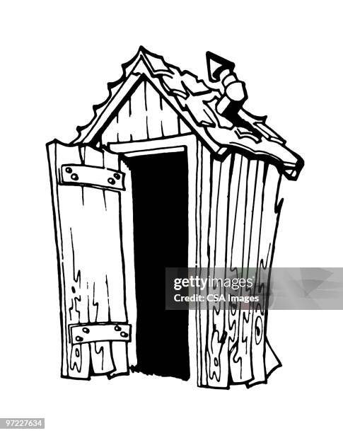 outhouse - bathrooms stock illustrations