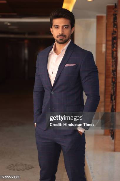 Bollywood actor Saqib Saleem posing for a profile shoot at the Leela Ambience Hotel on June 7, 2018 in Gurugram, India.