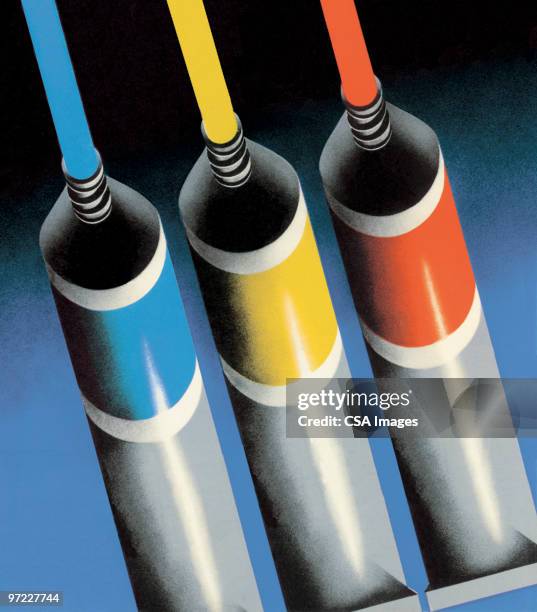 Color Tube Drawing 330 Coloured Paint Tubes High Res Illustrations - Getty Images
