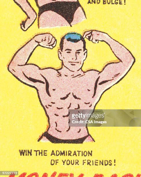illustrations, cliparts, dessins animés et icônes de muscle man - forte poitrine