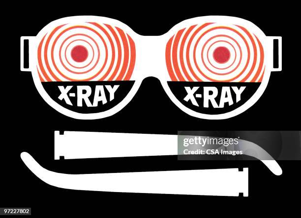 x-ray glasses - x ray equipment stock-grafiken, -clipart, -cartoons und -symbole