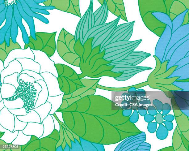flower pattern - 90s pattern stock illustrations