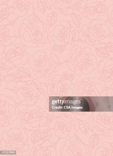 flower pattern - roses background stock illustrations