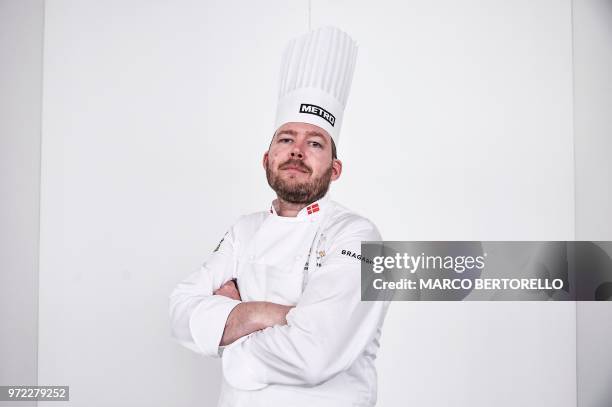 Danish chef Kenneth Toft-Hansen poses during a photo session as part of the Bocuse d'Or Europe 2018 International culinary competition, on June 12,...