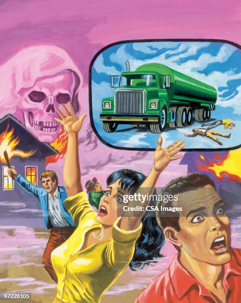 illustrations, cliparts, dessins animés et icônes de monster attack - personne secondaire
