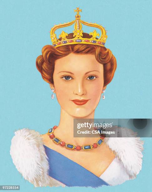 queen - sash illustration stock illustrations