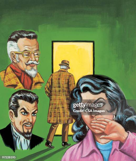 confrontation - four leaves stock illustrations