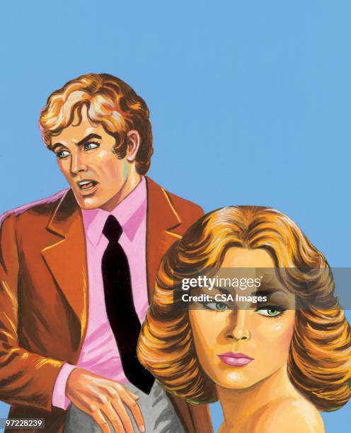 stockillustraties, clipart, cartoons en iconen met deception - boyfriend