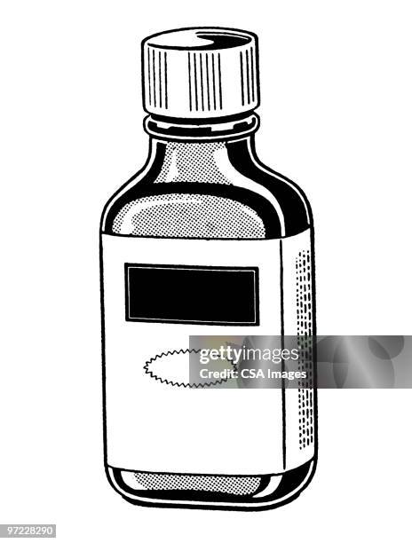 medicine bottle - cough medicine stock illustrations