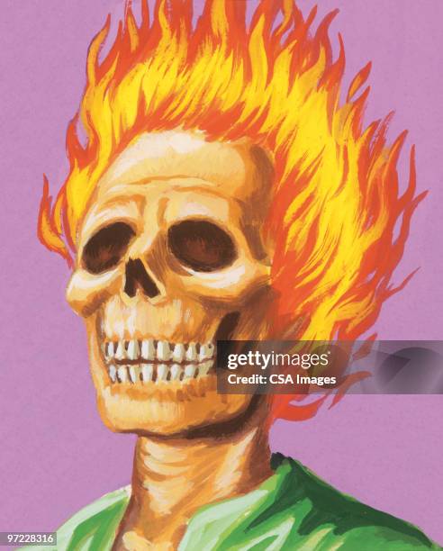 ilustraciones, imágenes clip art, dibujos animados e iconos de stock de man in flames - miedo