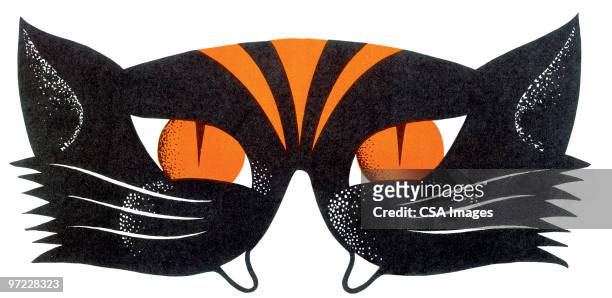 cat mask - fang stock illustrations