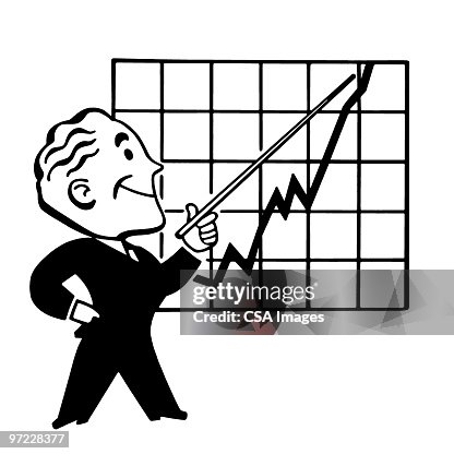 Man With Chart High-Res Vector Graphic - Getty Images