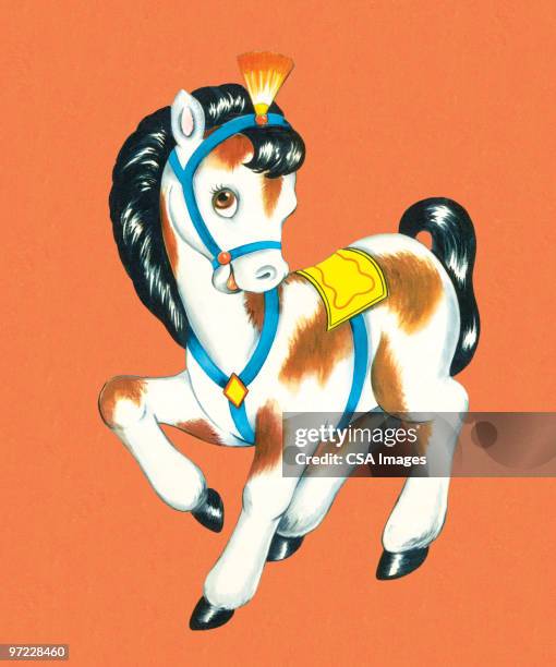 pony - foal play stock illustrations