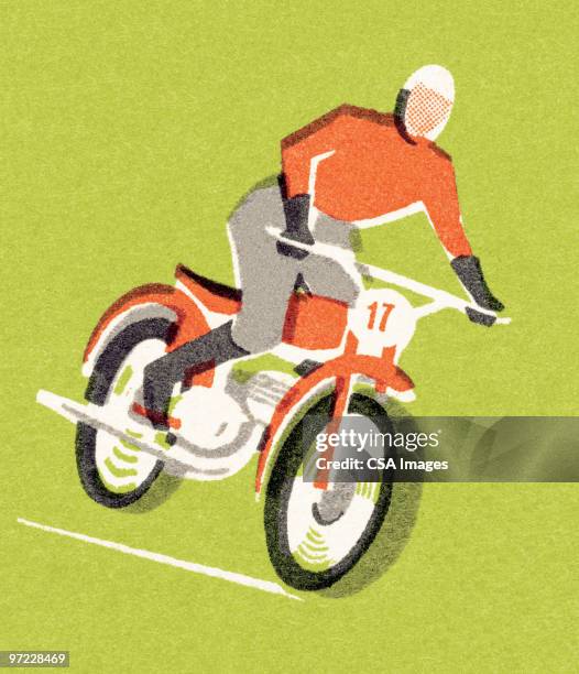 cyclist - motorbike stock illustrations