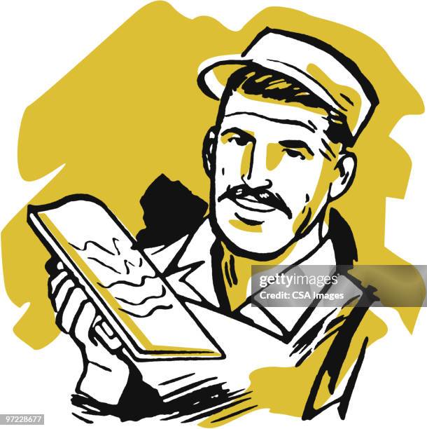bricklayer - laying bricks stock illustrations