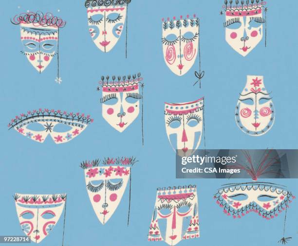 mask pattern - disguise stock illustrations