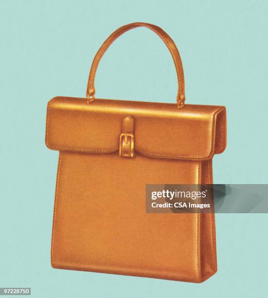 brown purse - handtasche stock-grafiken, -clipart, -cartoons und -symbole