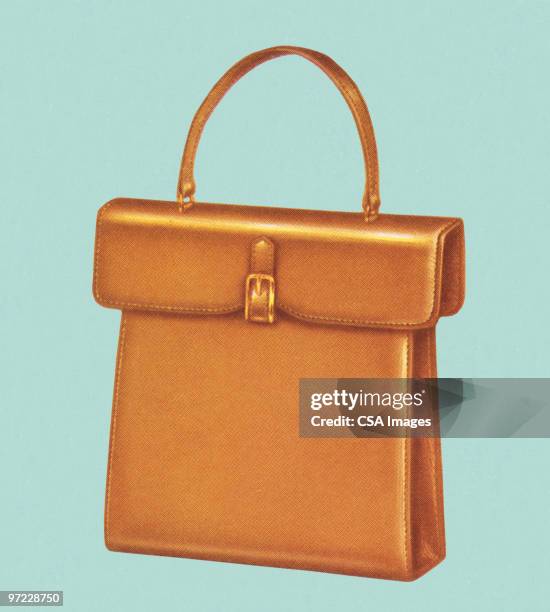 brown purse - red purse stock illustrations