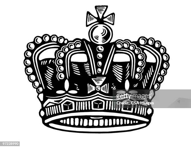 illustrations, cliparts, dessins animés et icônes de crown - couronne roi