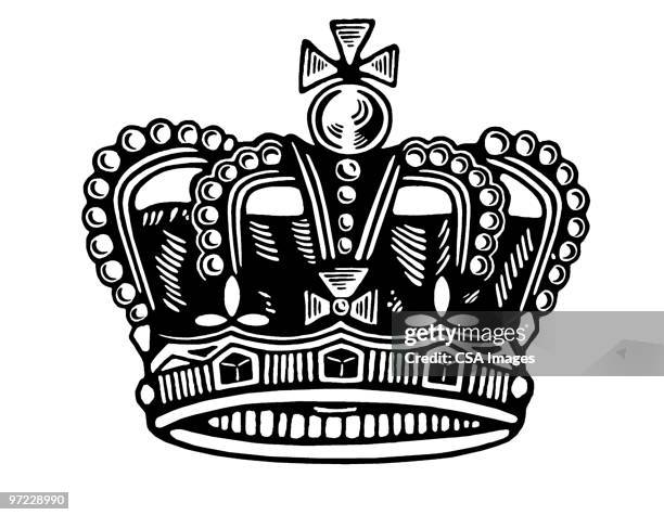 crown - crown headwear stock illustrations